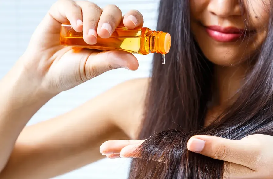 hair oil diujung rambut