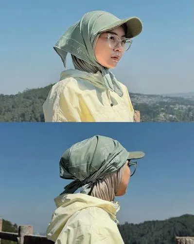 gunakan topi atau scarf